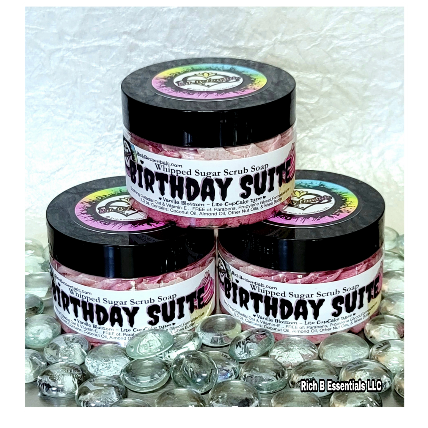 Birthday Suite ™️ | Vanilla Blossom - Lite Cupcake | Whipped Sugar Scrub Soap | 5.3oz