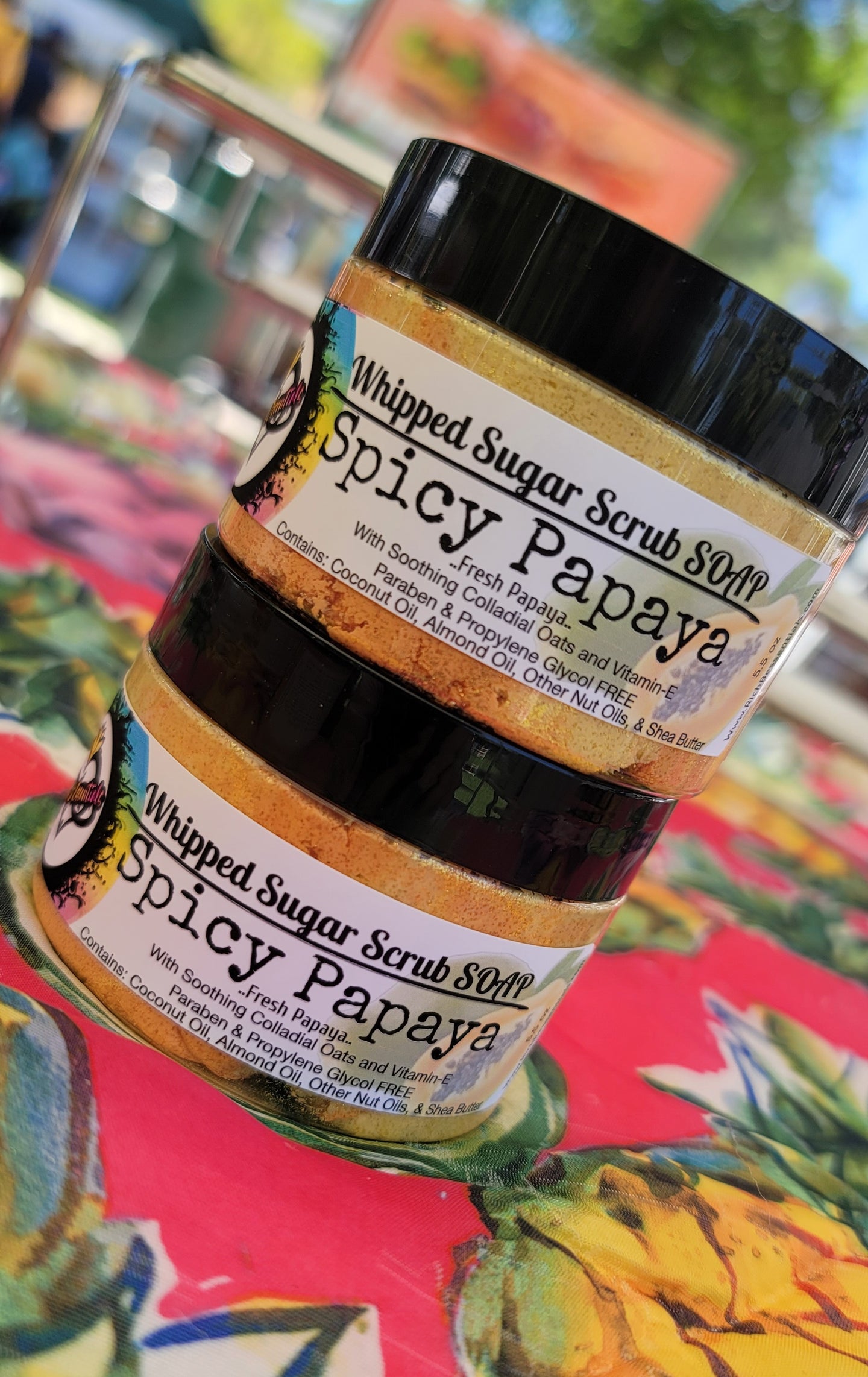 Spicy Papaya ™️ | Papaya Mango Lime | Whipped Sugar Scrub Soap | 5.3 oz